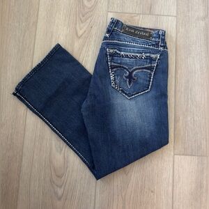 Rock Revival Women's Dark Blue Charlotte Capri Jeans 👖